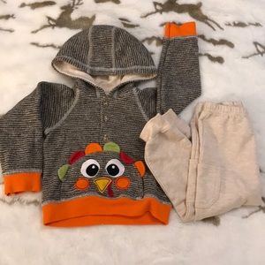 Baby Essentials turkey long sleeve and pants set